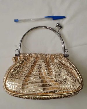 bolsa tecido dourada