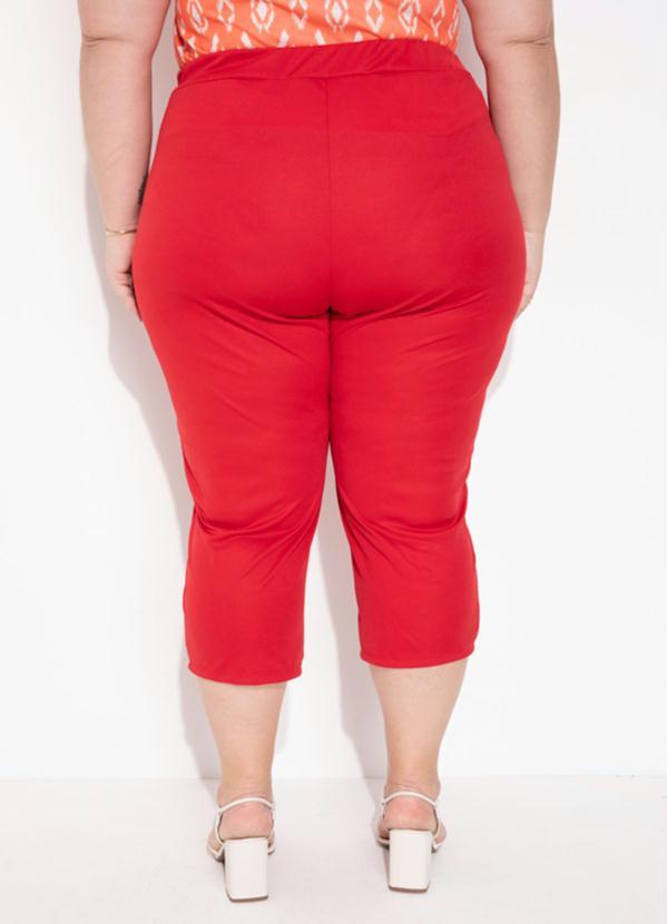 Calça vermelha best sale plus size