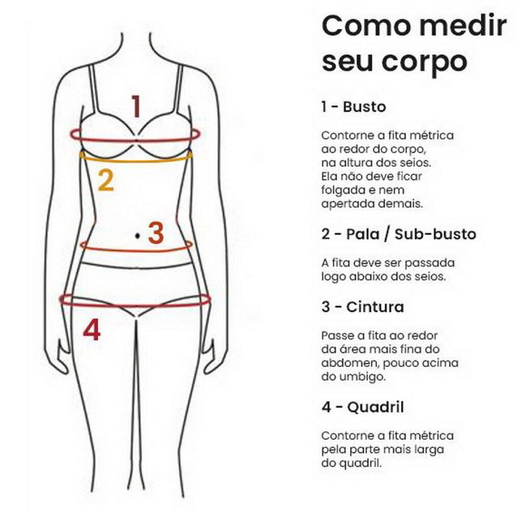 como medir o corpo lingeries BR