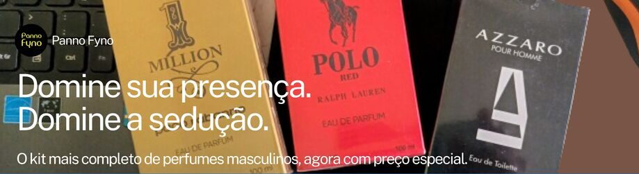 kit com três perfumes masculinos